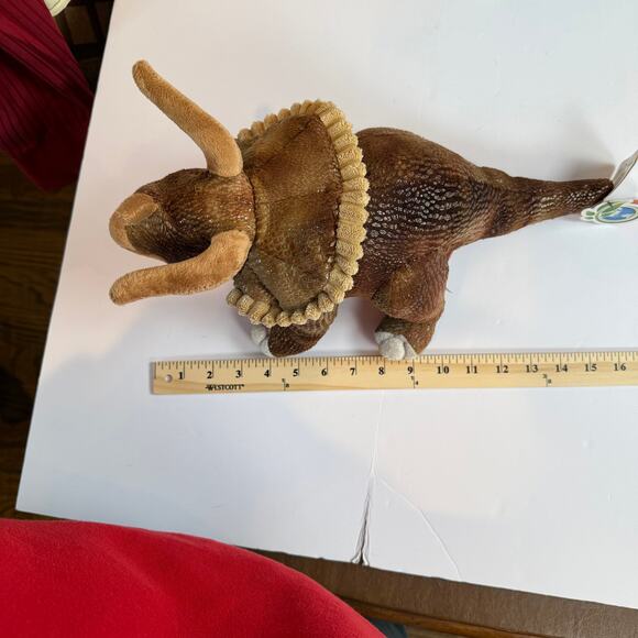 Wild Republic Dinosaur Plush Lot NWT – Triceratops & Stegosaurus Medium Size - Picture 5 of 9